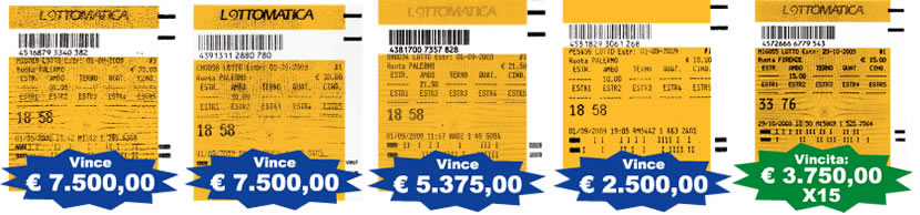 Ultime vincite dei clienti